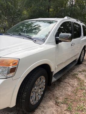 White 2015 Nissan Armada Platinum