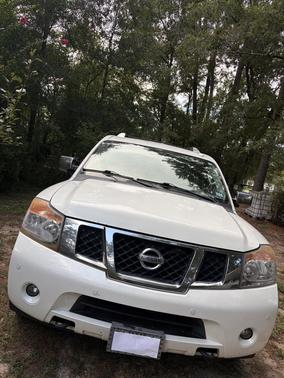 White 2015 Nissan Armada Platinum