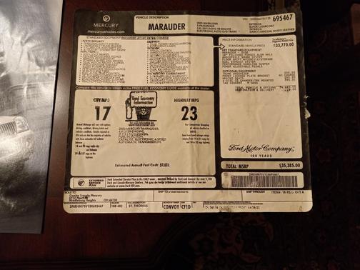 Black 2003 Mercury Marauder Base