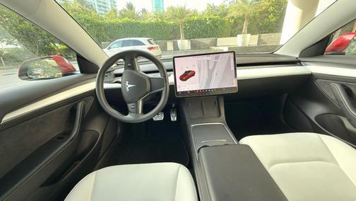 Red 2022 Tesla Model 3 Long Range