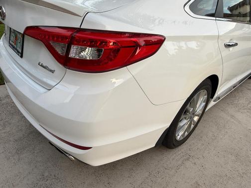 White 2015 Hyundai SONATA Limited