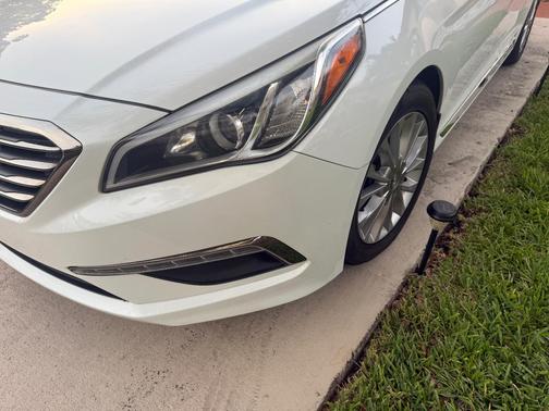 White 2015 Hyundai SONATA Limited