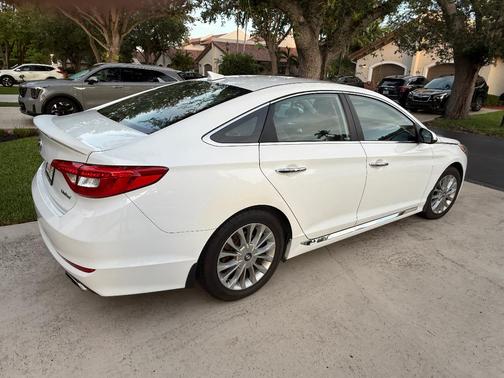 White 2015 Hyundai SONATA Limited