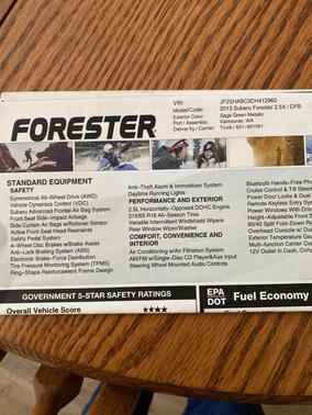 Green 2013 Subaru Forester 2.5X