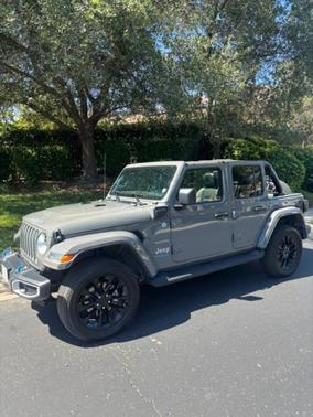 Gray 2022 Jeep Wrangler Unlimited 4xe Sahara