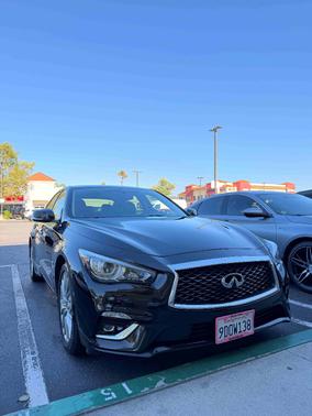 Black 2019 INFINITI Q50 3.0t LUXE
