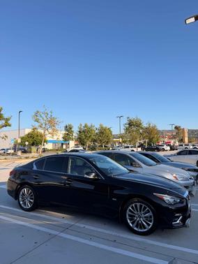 Black 2019 INFINITI Q50 3.0t LUXE