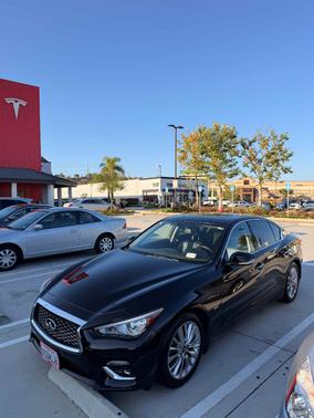 Black 2019 INFINITI Q50 3.0t LUXE