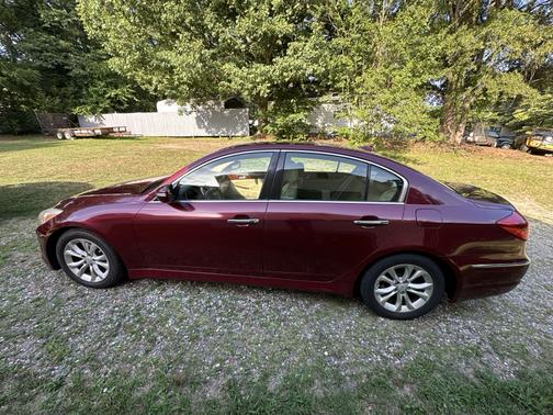 Red 2013 Hyundai Genesis 3.8