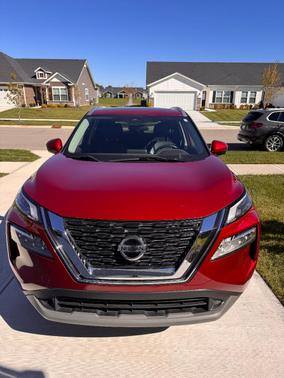Red 2021 Nissan Rogue SV