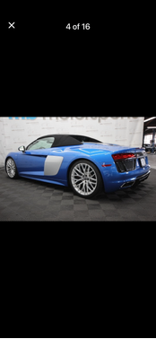 Blue 2018 Audi R8 5.2 V10