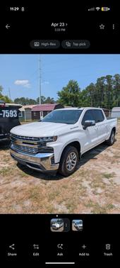 White 2019 Chevrolet Silverado 1500 LT