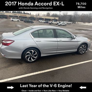 2017 Honda Accord EX-L w/Navigation & Honda Sensing