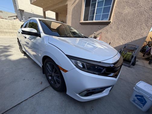White 2020 Honda Civic EX