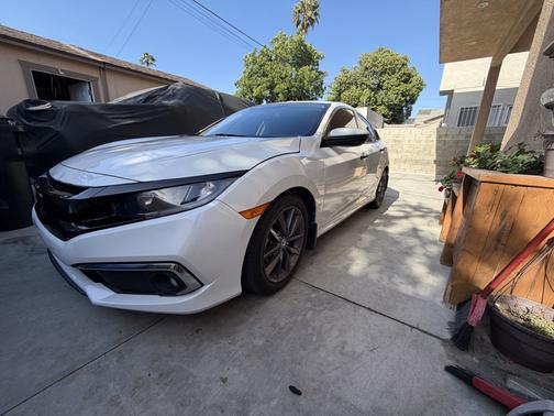 White 2020 Honda Civic EX