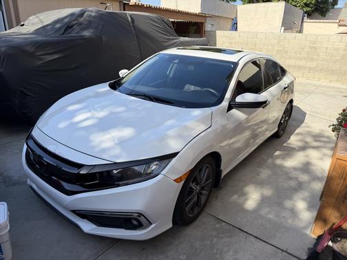 White 2020 Honda Civic EX