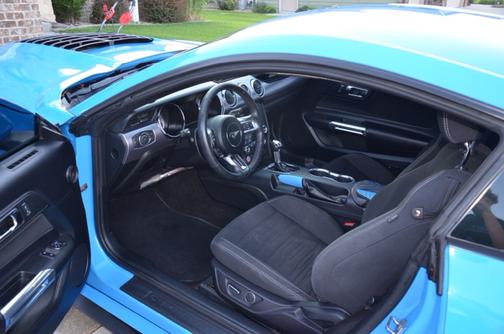 Blue 2017 Ford Mustang EcoBoost