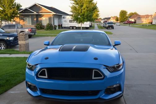 Blue 2017 Ford Mustang EcoBoost