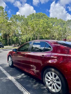Red 2019 Toyota Camry LE