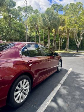Red 2019 Toyota Camry LE