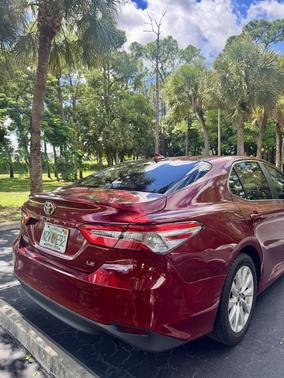 Red 2019 Toyota Camry LE