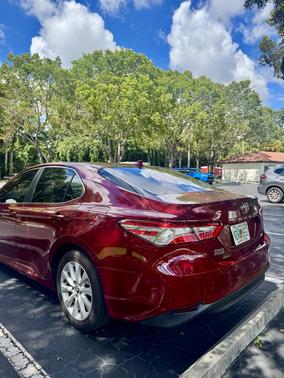Red 2019 Toyota Camry LE
