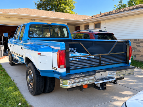 Blue 1992 Ford F-250 Custom SuperCab H/D