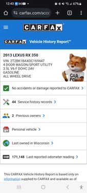 2013 Lexus RX 350 Base