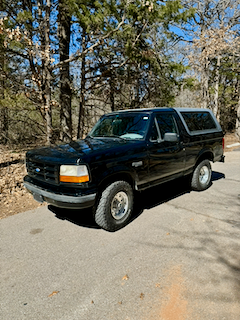 Black 1996 Ford Bronco XLT