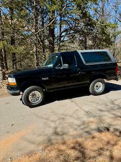 Black 1996 Ford Bronco XLT