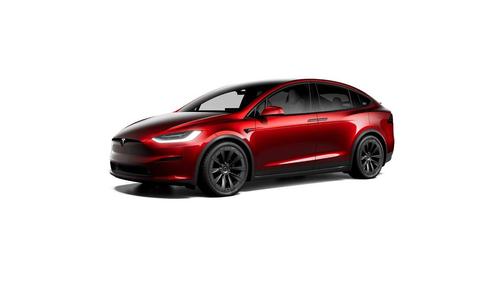Red 2026 Tesla Model X Plaid