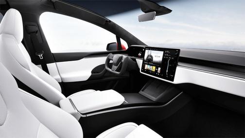 Red 2026 Tesla Model X Plaid