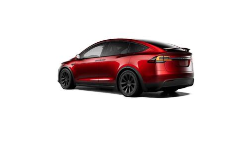 Red 2026 Tesla Model X Plaid