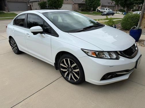 White 2014 Honda Civic EX-L