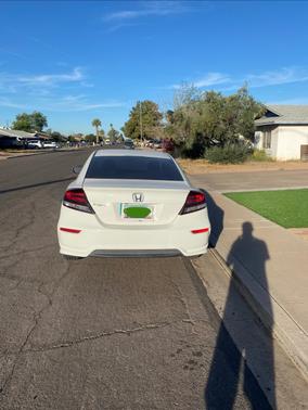 White 2015 Honda Civic LX