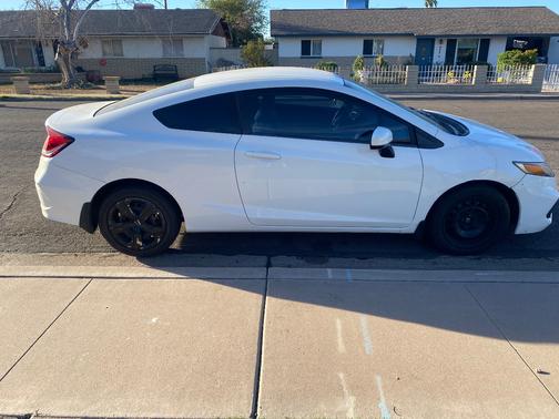 White 2015 Honda Civic LX