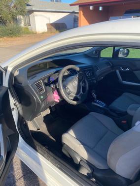 White 2015 Honda Civic LX