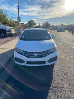 White 2015 Honda Civic LX
