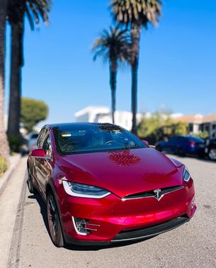 Red 2016 Tesla Model X P90D