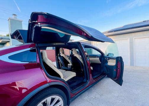 Red 2016 Tesla Model X P90D