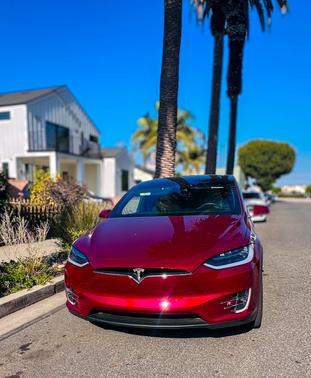 Red 2016 Tesla Model X P90D