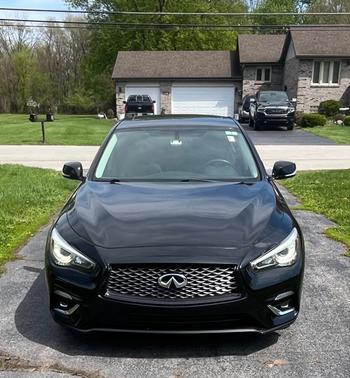 Black 2020 INFINITI Q50 3.0t LUXE