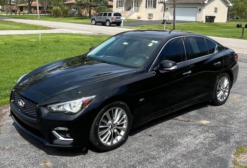 Black 2020 INFINITI Q50 3.0t LUXE