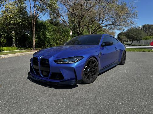 Blue 2021 BMW M4 Competition