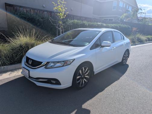 White 2014 Honda Civic EX-L