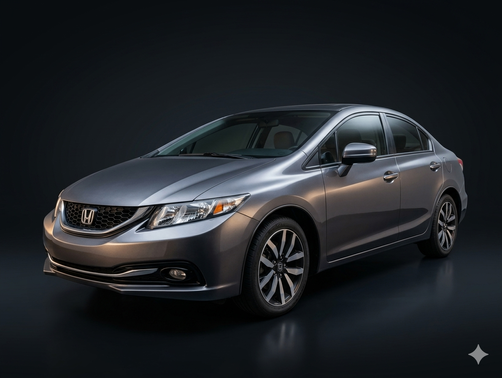 Gray 2015 Honda Civic EX-L