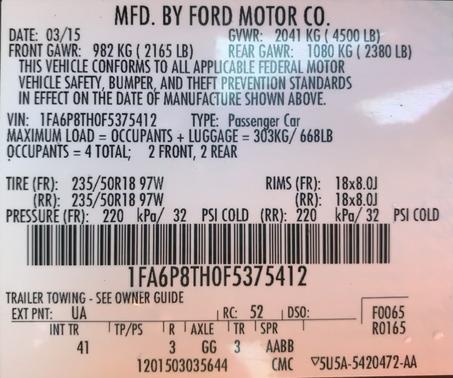 2015 Ford Mustang EcoBoost Premium