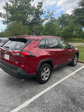 Red 2025 Toyota RAV4 Hybrid XLE