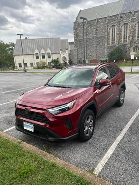 Red 2025 Toyota RAV4 Hybrid XLE