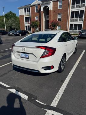 White 2021 Honda Civic LX
